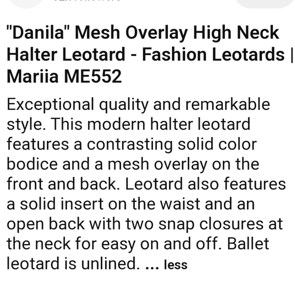 Mariia Daniela Mesh Blue/Green Overlay Breathable Ballet Dance Leotard Small - Picture 4 of 11